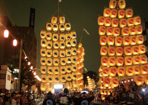 「鉄砲竿燈会」のスポンサーとして参加