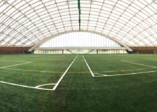 あきたスカイドームの人工芝張替え工事を施工