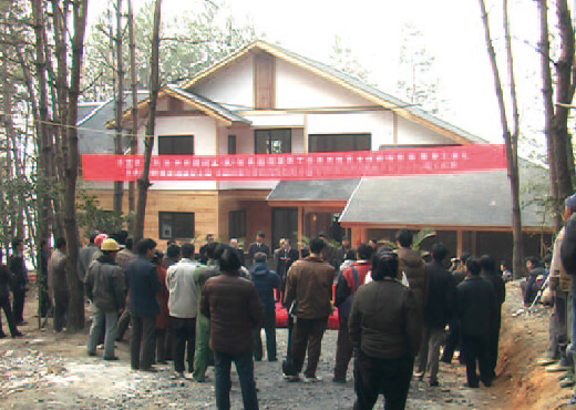 中国に日本企業で初の在来工法木造住宅を建築