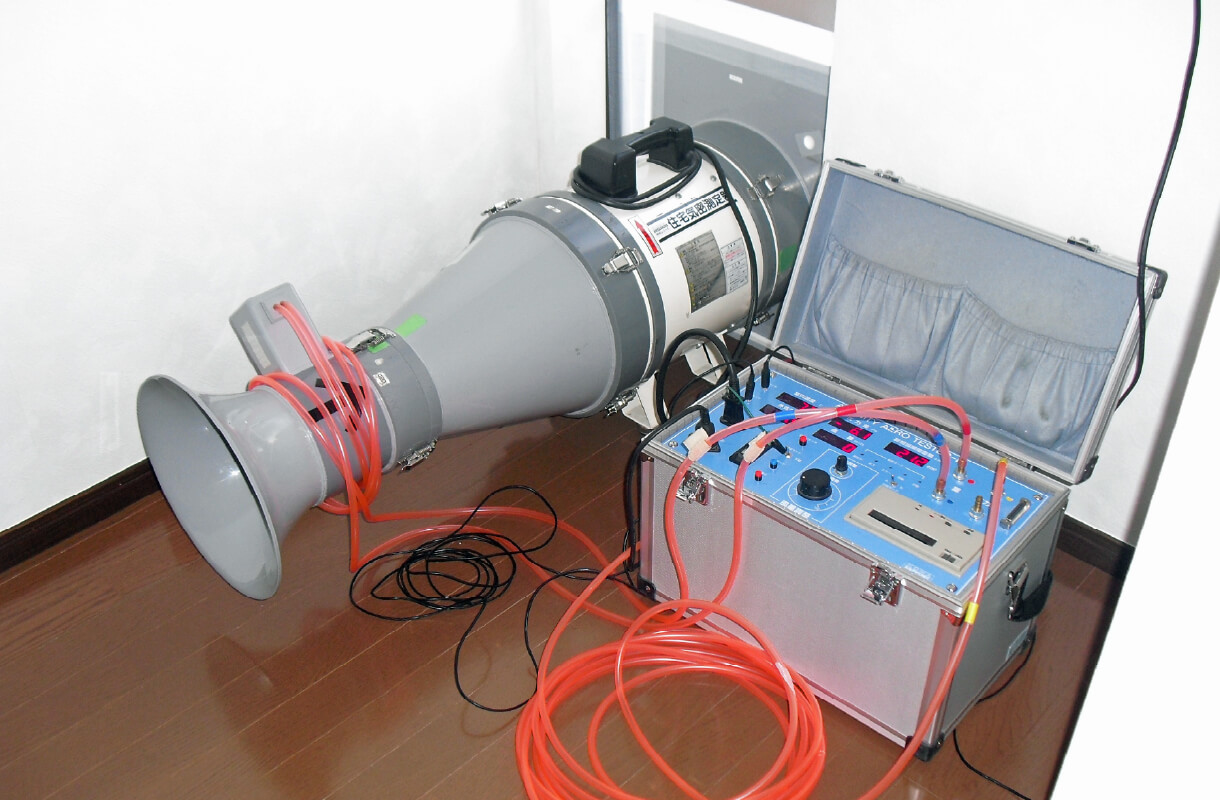 全棟気密測定を実施