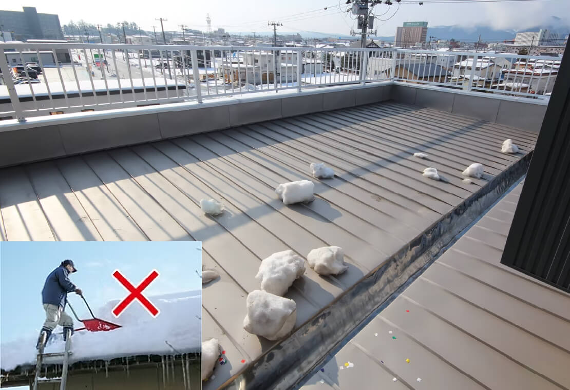 松美の家オリジナル無落融雪屋根